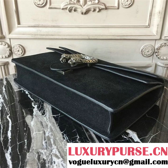 Gucci Dionysus Clutch Bag 30cm 401231 Suede Calfskin Leather Fall Winter 2017 Collection Black