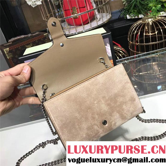 Gucci Dionysus Suede WOC Bag 20cm 401231 Calfskin Leather Fall Winter 2017 Collection Taupe