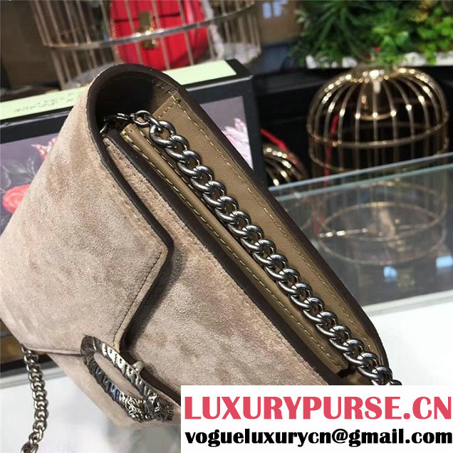 Gucci Dionysus Suede WOC Bag 20cm 401231 Calfskin Leather Fall Winter 2017 Collection Taupe