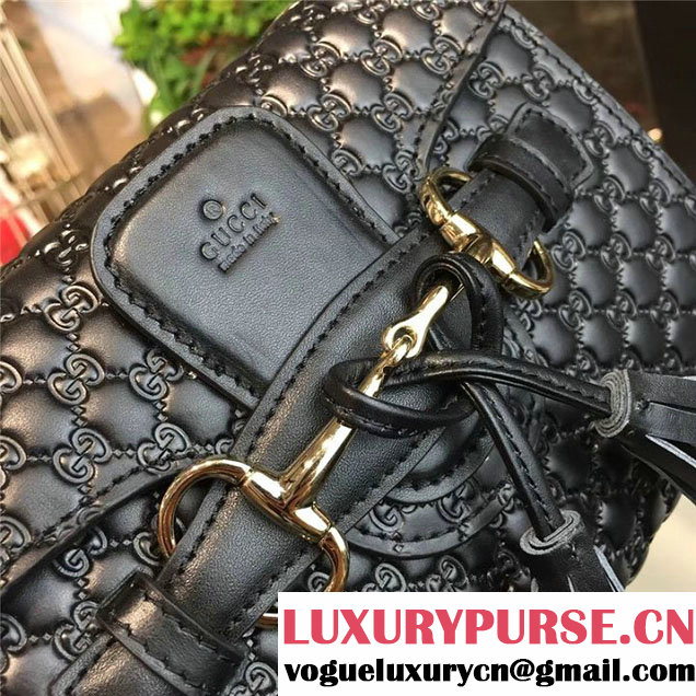 Gucci Emily Guccissima Chain Shoulder Bag 19cm 295402 Calfskin Leather Fall Winter 2017 Collection Black