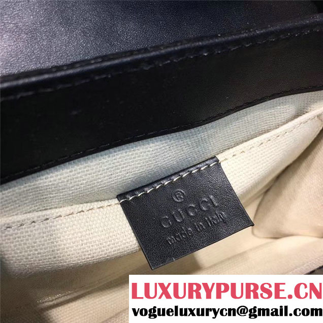 Gucci Emily Guccissima Chain Shoulder Bag 19cm 295402 Calfskin Leather Fall Winter 2017 Collection Black