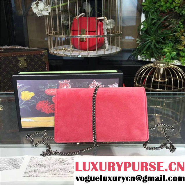 Gucci Dionysus Mini Velvet Bag 17cm 476432 Calfskin Leather Fall Winter 2017 Collection Pink