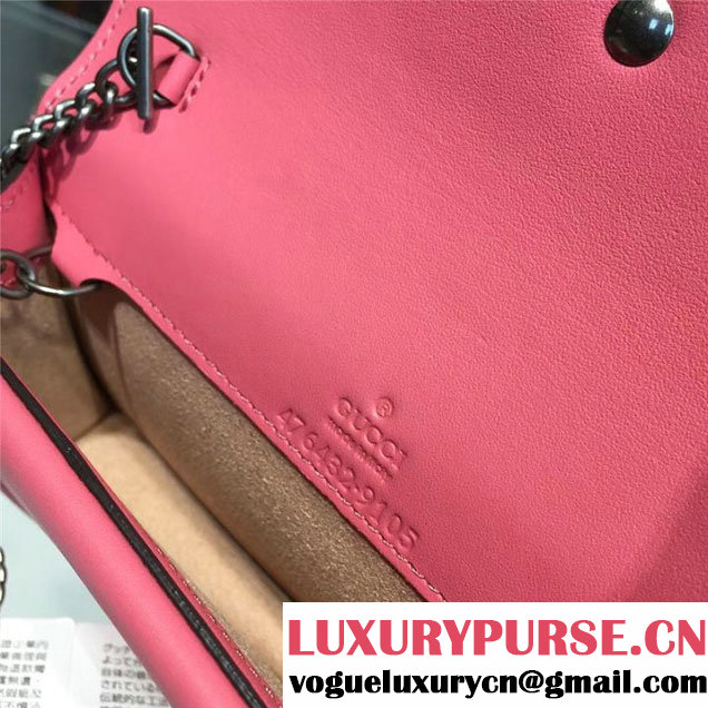 Gucci Dionysus Mini Velvet Bag 17cm 476432 Calfskin Leather Fall Winter 2017 Collection Pink