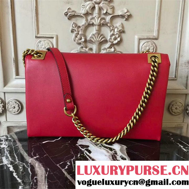 Gucci Loved Sequin Embroidered Clutch Bag 26cm Calfskin Leather Fall Winter 2017 Collection Burgundy
