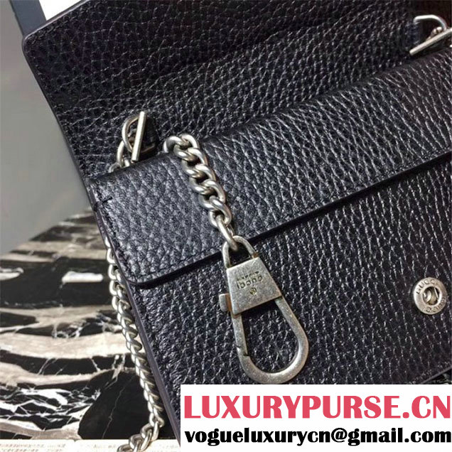 Gucci Dionysus Super Mini Bag with Crystals Calfskin Leather 17cm 476432 Fall Winter 2017 Collection Black