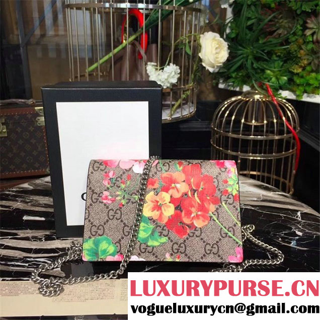 Gucci Dionysus GG Blooms Super Mini Bag Calfskin Leather 17cm 476432 Fall Winter 2017 Collection Beige Burgundy
