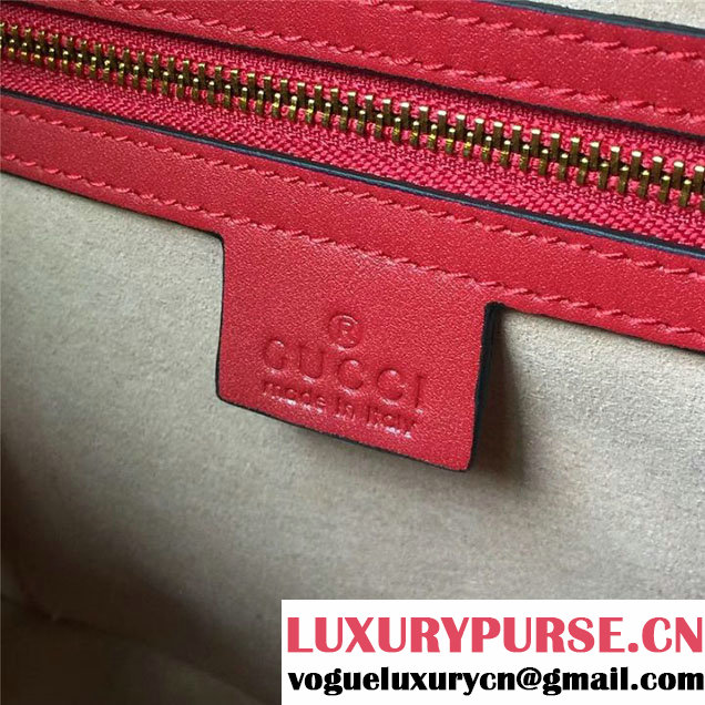 Gucci GG Marmont Chevron Quilted Top Handle Camera 25cm Bag Calfskin Leather 498100 Fall Winter 2017 Collection Red