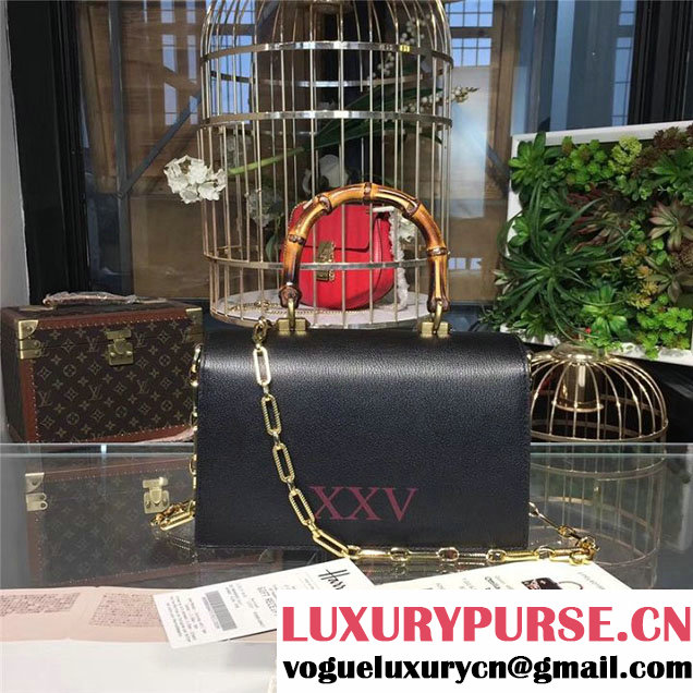 Gucci Ottilia Top Handle Bamboo Bag with Animal Studs 25cm 488712 Python Calfskin Leather Fall Winter 2017 Collection Black