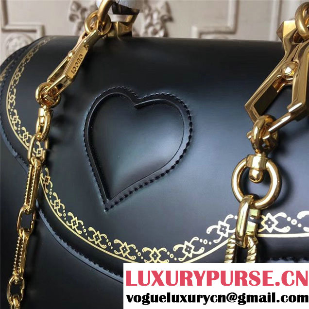 Gucci Frame Print Bamboo Top Handle 30cm Bag Calfskin Leather 495881 Fall Winter 2017 Collection Black