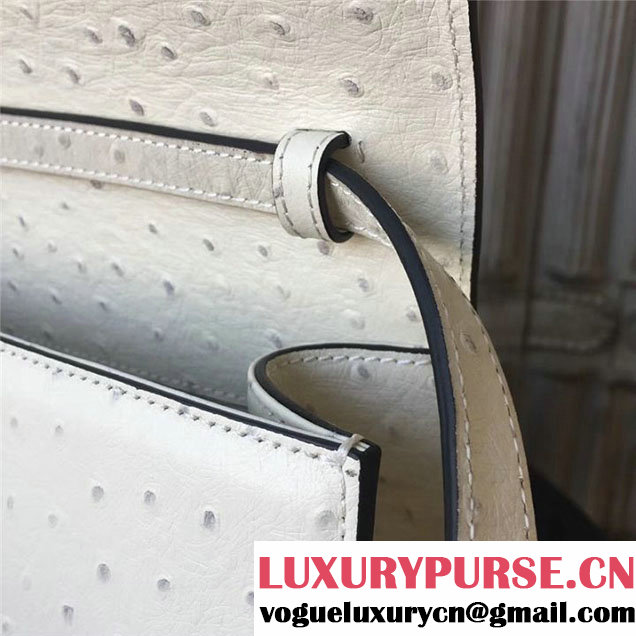 Gucci Falena Moth Bamboo Top Handle Leather Satchel Bag Calfskin Leather 30cm 48891 Fall Winter 2017 Collection White