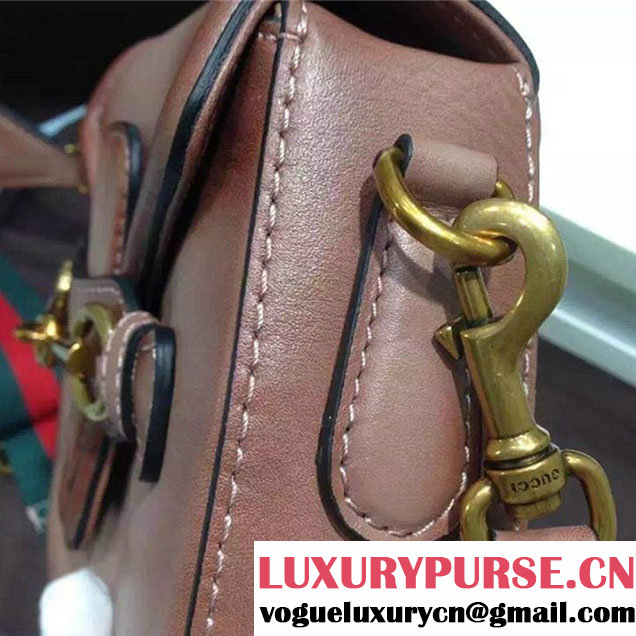 Gucci Lady Web Hand Stained Shoulder Original Leather Bag Brown