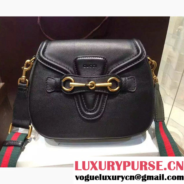 Gucci Lady Web Hand Stained Shoulder Original Leather Bag Black