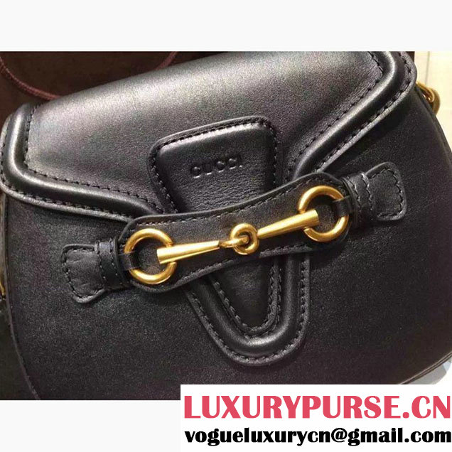 Gucci Lady Web Hand Stained Shoulder Original Leather Bag Black
