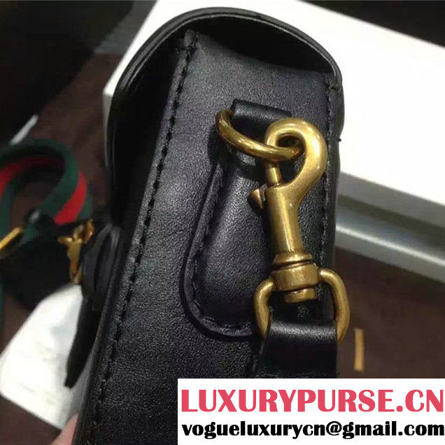 Gucci Lady Web Hand Stained Shoulder Original Leather Bag Black