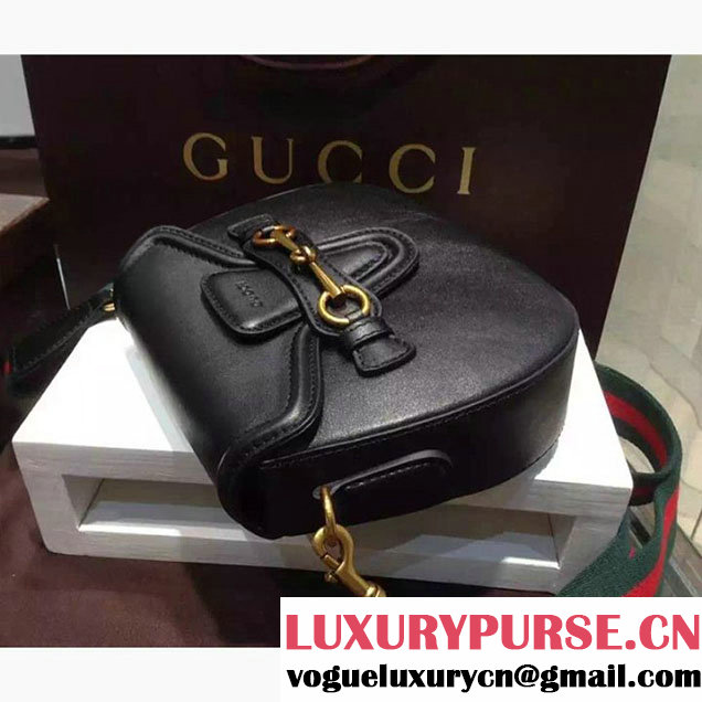 Gucci Lady Web Hand Stained Shoulder Original Leather Bag Black