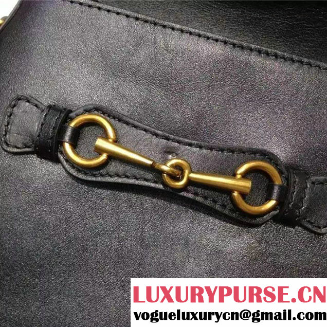 Gucci Lady Web Hand Stained Shoulder Original Leather Bag Black