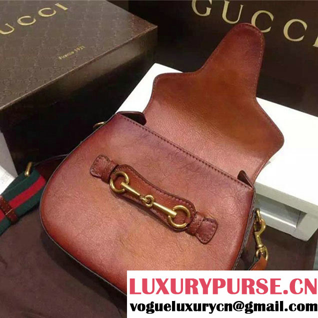Gucci Lady Web Hand Stained Shoulder Original Leather Bag Orange
