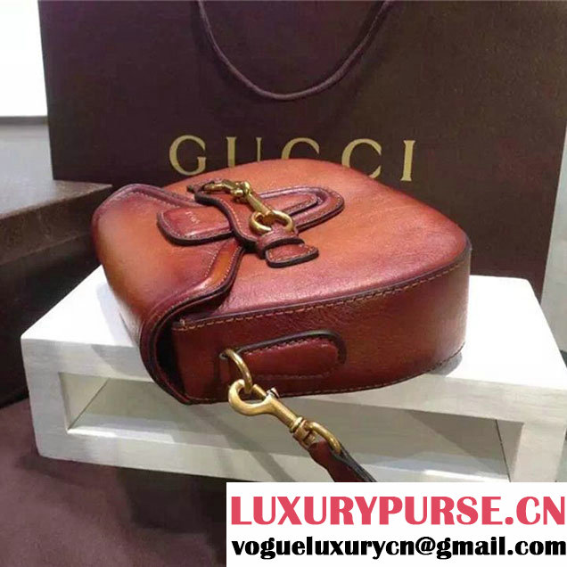 Gucci Lady Web Hand Stained Shoulder Original Leather Bag Orange