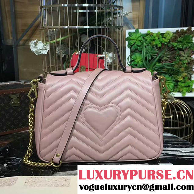 Gucci GG Marmont Small Top Handle Bag 27cm 498110 Light Pink
