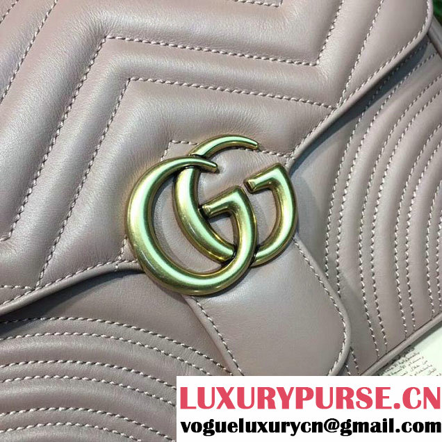 Gucci GG Marmont Small Top Handle Bag 27cm 498110 Light Pink