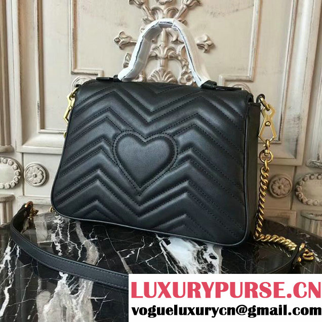 Gucci GG Marmont Small Top Handle Bag 27cm 498110 Black
