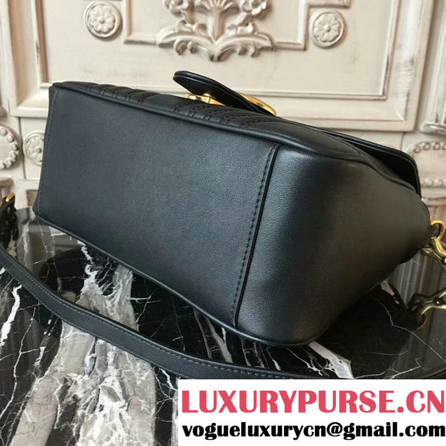 Gucci GG Marmont Small Top Handle Bag 27cm 498110 Black