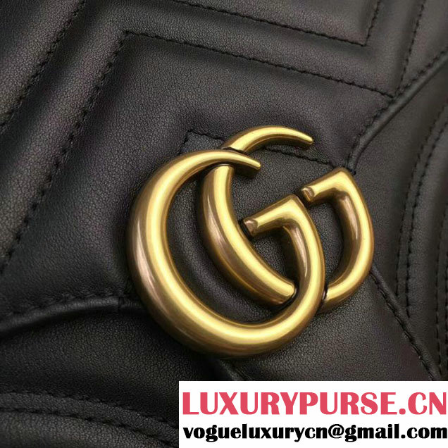 Gucci GG Marmont Small Top Handle Bag 27cm 498110 Black