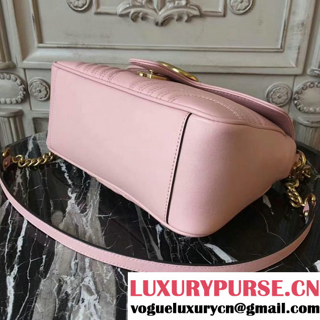 Gucci GG Marmont Small Top Handle Bag 27cm 498110 Pink