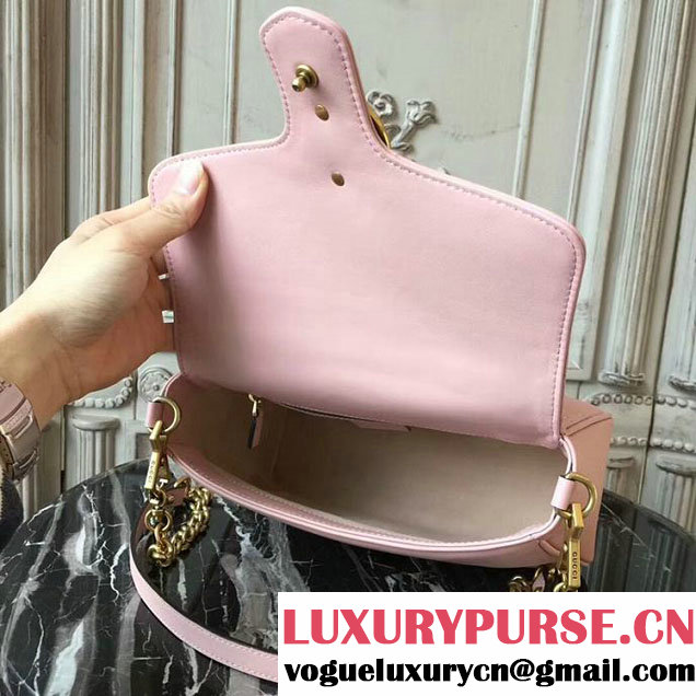 Gucci GG Marmont Small Top Handle Bag 27cm 498110 Pink
