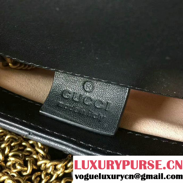 Gucci GG Marmont Matelasse Mini Shoulder Bag 17cm Black