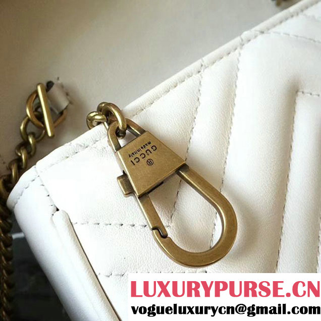 Gucci GG Marmont Matelasse Mini Shoulder Bag 17cm White