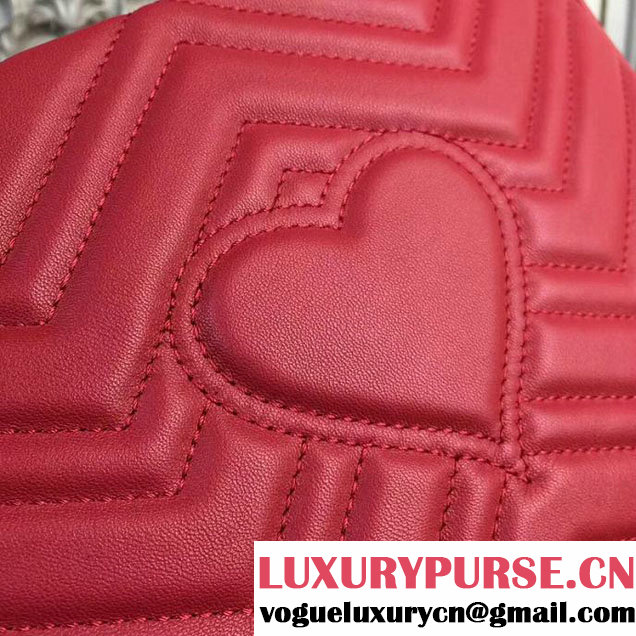 Gucci GG Marmont Matelasse Shoulder Bag 25cm 498100 Red