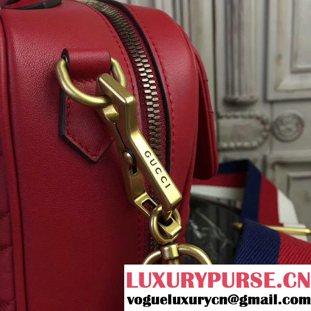 Gucci GG Marmont Matelasse Shoulder Bag 25cm 498100 Red