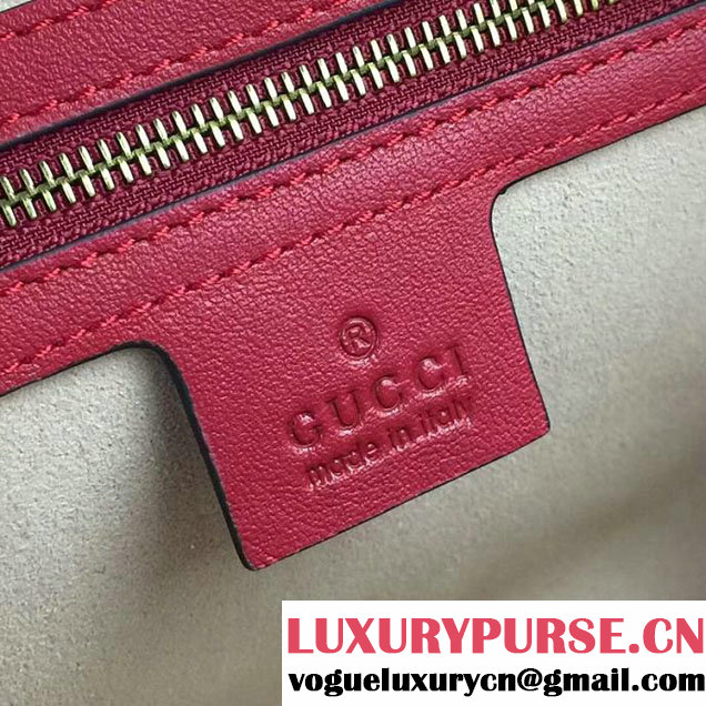 Gucci GG Marmont Matelasse Shoulder Bag 25cm 498100 Red