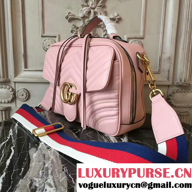 Gucci GG Marmont Matelasse Shoulder Bag 25cm 498100 Pink