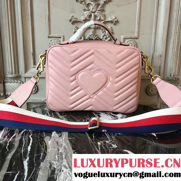 Gucci GG Marmont Matelasse Shoulder Bag 25cm 498100 Pink