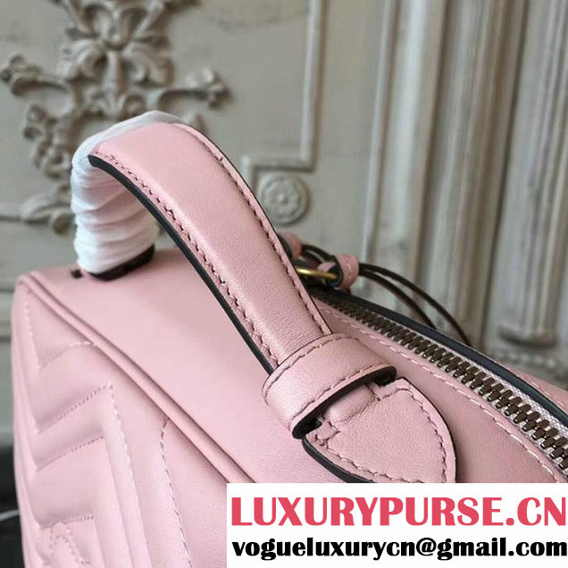 Gucci GG Marmont Matelasse Shoulder Bag 25cm 498100 Pink