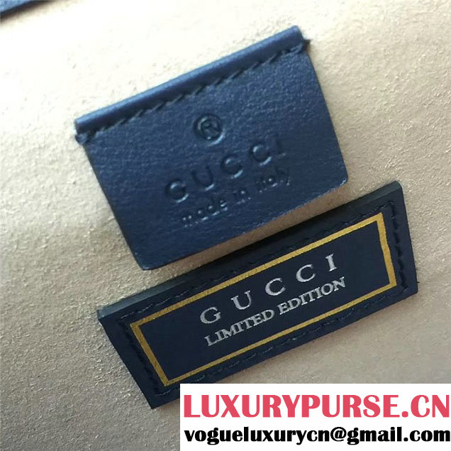 Gucci Dionysus Shoulder Bag 30cm 400235 Raccoon Appliqu&eacute; Floral Embroidery Calfskin Leather Fall Winter 2017 Collection Red White Navy
