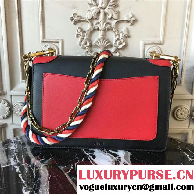 Gucci Broche Shoulder Bag 26cm 466433 Calfskin Leather Fall Winter 2017 Collection Black