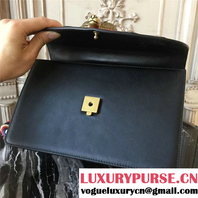 Gucci Broche Shoulder Bag 26cm 466433 Calfskin Leather Fall Winter 2017 Collection Black