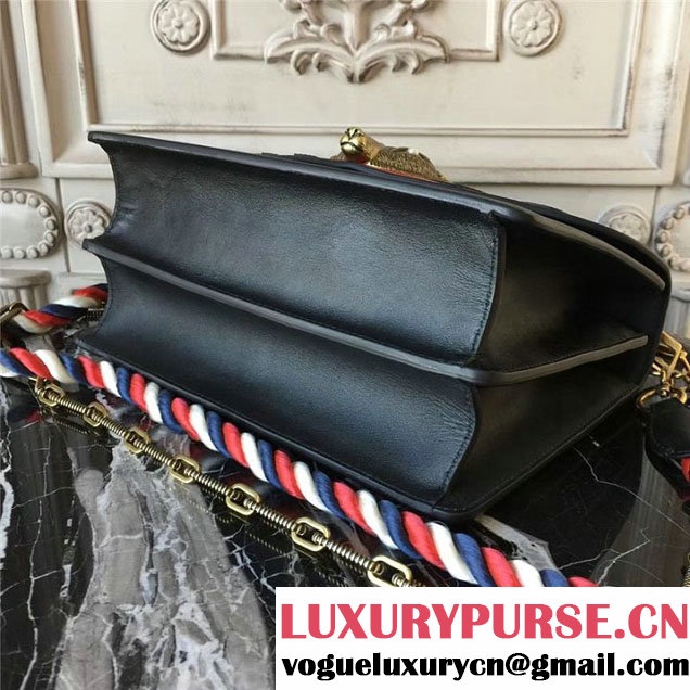 Gucci Broche Shoulder Bag 26cm 466433 Calfskin Leather Fall Winter 2017 Collection Black