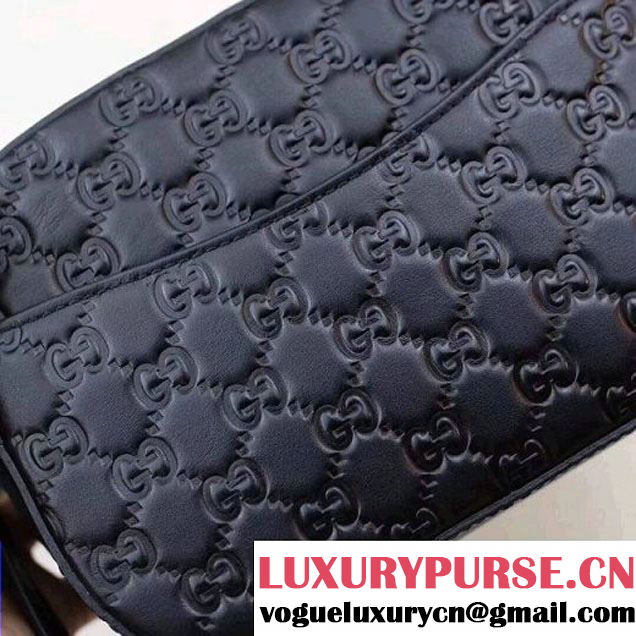 Gucci Signature Leather Camera Shoulder Bag 453770 Black (XYS-7112105 )