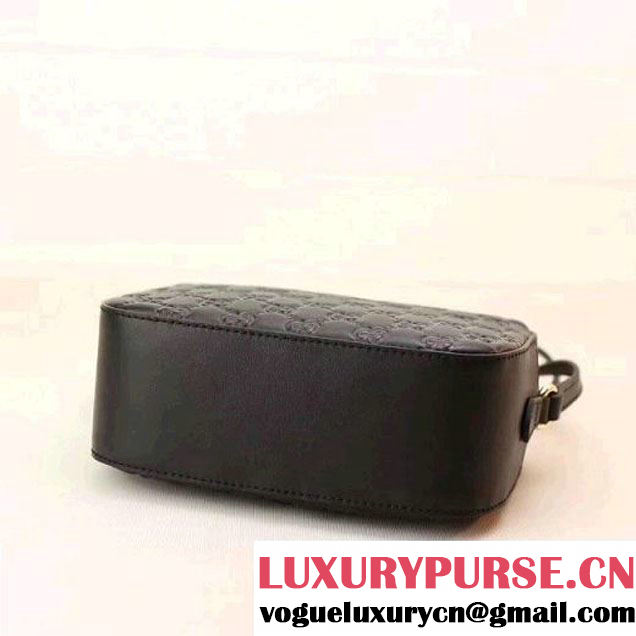 Gucci Signature Leather Camera Shoulder Bag 453770 Black (XYS-7112105 )