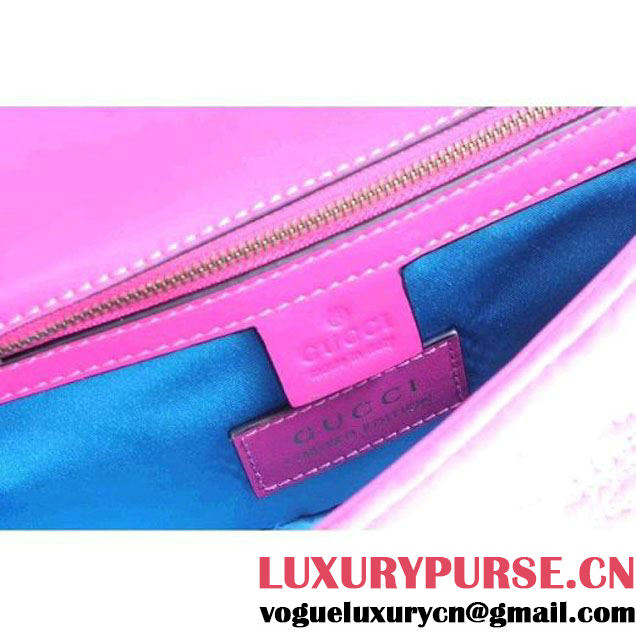 Gucci GG Marmont Velvet Small Shoulder Bag With Crystals 443497 Pink 2018 (SLP-7112109 )