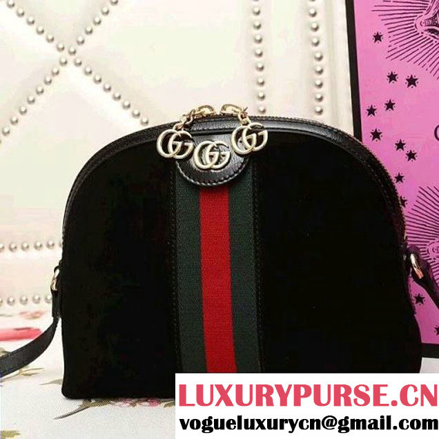 Gucci Ophidia Suede Small Shoulder Bag 499621 Black 2018 (2A010-7112114 )