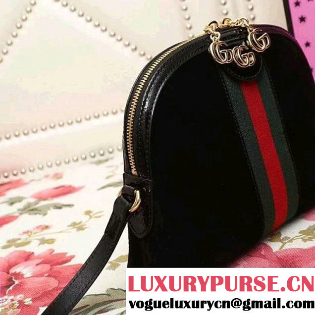 Gucci Ophidia Suede Small Shoulder Bag 499621 Black 2018 (2A010-7112114 )