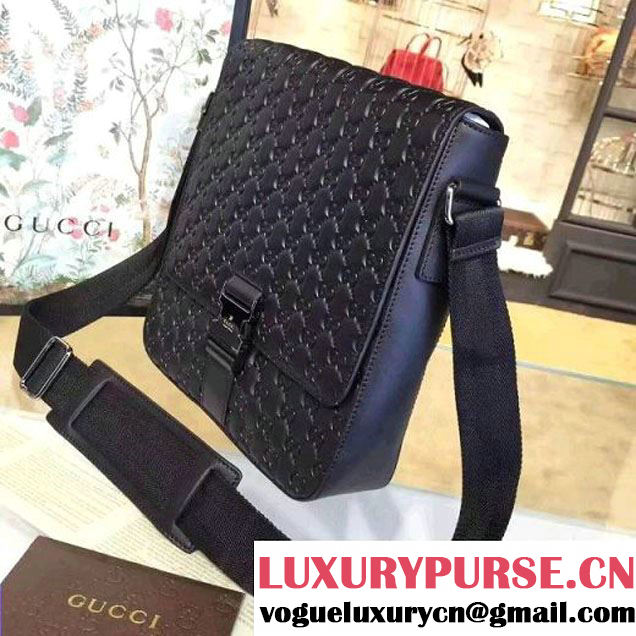 Gucci Signature Leather Small Buckle Messenger Bag For Men 406368  (2A010-7112122 )