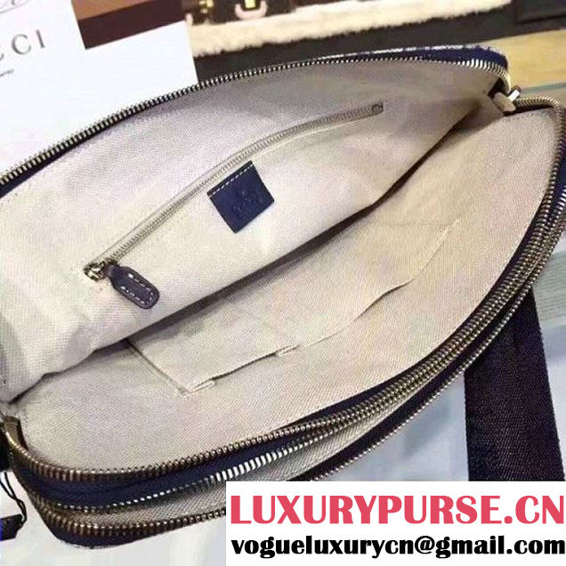 Gucci Double Zip GG Supreme Messenger Bag For Men 311003 Blue (2A010-7112117 )