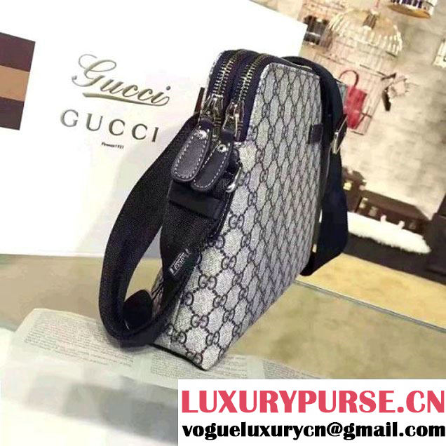 Gucci Double Zip GG Supreme Messenger Bag For Men 311003 Blue (2A010-7112117 )