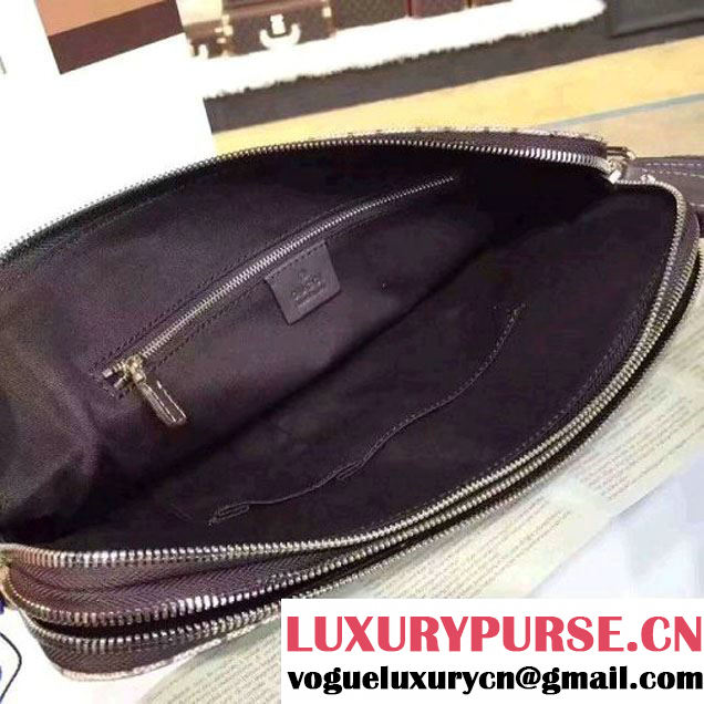 Gucci Double Zip GG Supreme Messenger Bag For Men 311003 Brown (2A010-7112116 )